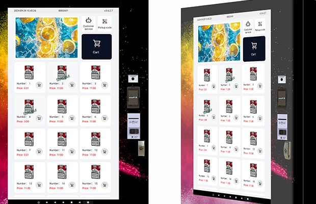 55 inch screen drink vending machine